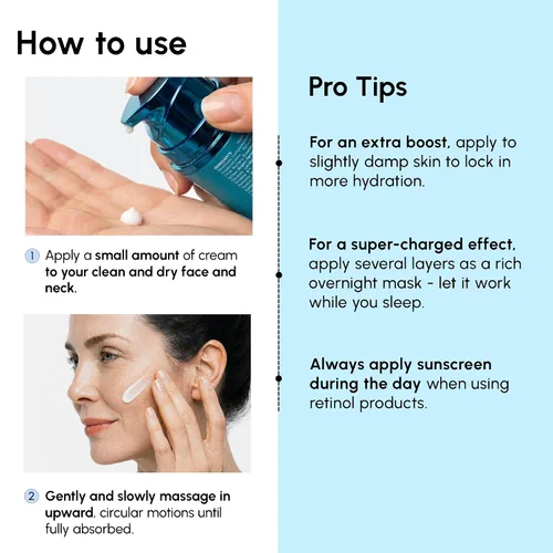 Miniatura 7 de MAREE Hidratante facial – Crema facial reafirmante y elevadora para mujeres con colágeno, retinol y ácido hialurónico – Día y noche