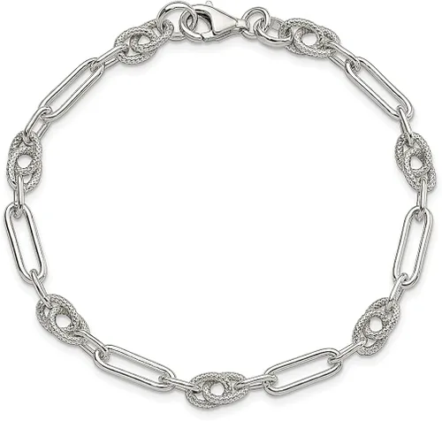 Miniatura 4 de Pulsera de plata de ley 925, joyería fina de eslabones para mujer, regalos para ella, Plata de ley