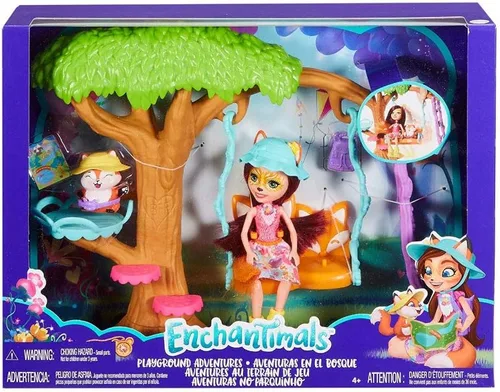 Miniatura 2 de ENCHANTIMALS PLAYGROUND ADVENTURES PLAYSET + MUÑECA FOX FELICITY & FIGURA FLICK