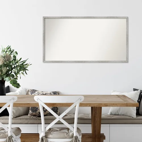 Miniatura 581 de Amanti Art Espejo de baño blanco para sobre el fregadero, 32 x 45 pulgadas, espejo de tocador rectangular blanco esbelto, marco de madera moderno