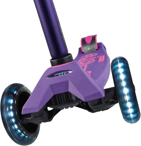 Miniatura 5 de Micro Kickboard – Maxi Deluxe LED – Monopatín pequeño de tres ruedas, inclinado a girar, diseño suizo para niños con ruedas con luces LED activadas