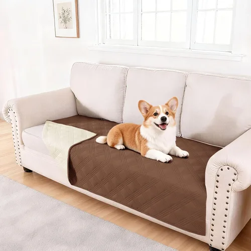 Miniatura 131 de hyha Manta impermeable para perros, manta reversible para cama de mascotas, funda suave para sofá/sillón lavable para perros, fundas impermeables