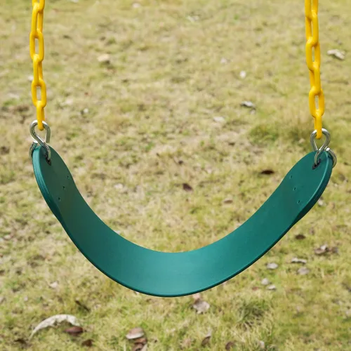 Miniatura 4 de Sunnyglade Juego de 2 columpios resistentes con cadena de 66 pulgadas, accesorios de repuesto con ganchos a presión, soporta 250 libras (2, verde)