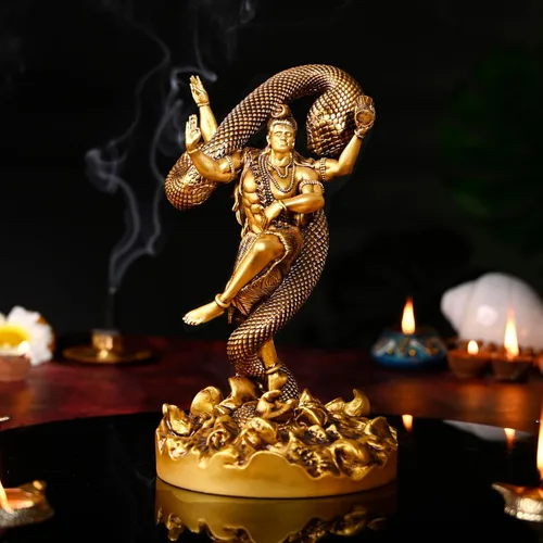 Miniatura 4 de Artarium Vighnaharta - Estatua de Ganesha de 9 pulgadas, ídolo de Ganesha, Dios hindú Ganpati Murti para templo del hogar, decoración de habitación