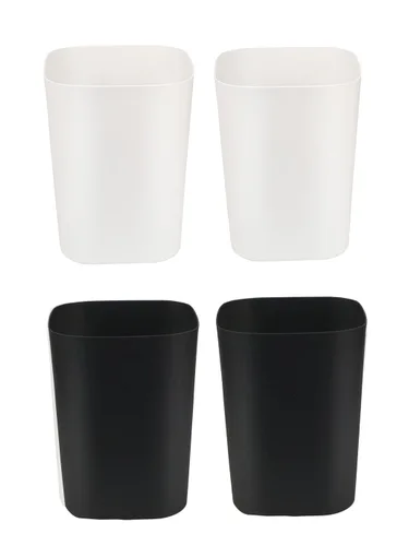 Miniatura 8 de Besli Cubo de basura pequeño de 2 galones para baño, dormitorio, cocina, oficina (negro, 1 unidad)