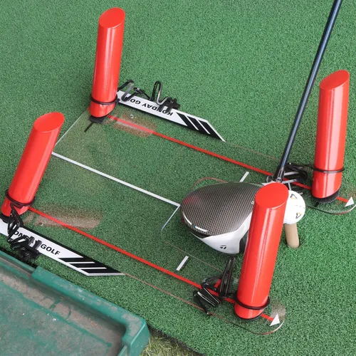 Miniatura 4 de Ayuda de entrenamiento de swing de golf, mejora tu swing gira y golpea la pelota de golf para practicar la línea recta de desvanecimiento y dibujo