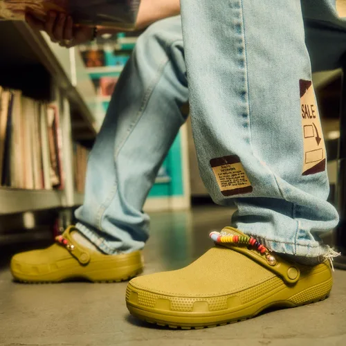 Miniatura 3 de Crocs Zuecos clásicos de lona elaborados unisex para hombres y mujeres
