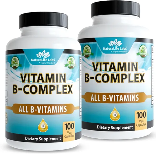 Miniatura 9 de NaturaLife Labs Complejo de vitamina B – Todas las vitaminas B, incluyendo activos B2, B6, B9 y B12 (metilcobalamina), más B1, B3, B5, B7 y vitamina