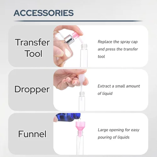 Miniatura 8 de Fusupak Atomizador de Perfume para Viaje Botella Recargable: Vaporizador de Colonia Portátil para Hombres - Mini Vaporizador Vacío para Recarga
