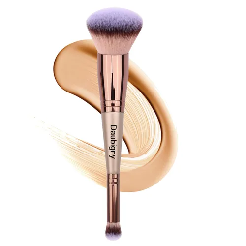 Miniatura 8 de Daubigny Brochas de maquillaje de doble punta, cepillo corrector perfecto para cualquier aspecto, cepillo de lujo premium redondeado cónico