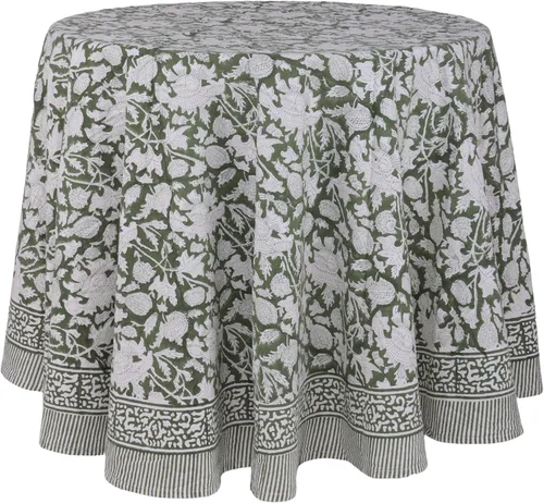 Miniatura 37 de ATOSII Mantel 100% algodón, Amara, floral, hecho a mano, rectangular, de lino, para cocina, comedor, fiestas, bodas, exteriores, picnics, Pascua