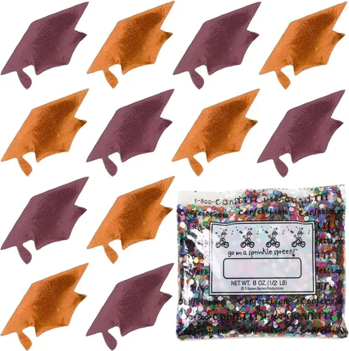 Miniatura 166 de Confetti Grad Cap Negro, Azul Marino Combo - 2 bolsas de media onza (1 oz)