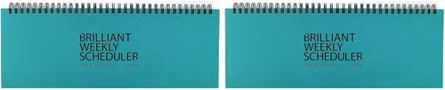 Miniatura 10 de PAPERIAN Brilliant 2021 - Agenda semanal sin fecha con alambre azul (12 x 4.4 pulgadas)