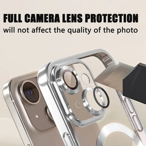 Miniatura 178 de Misscase Funda magnética con purpurina para iPhone 11 compatible con MagSafe, protección completa, delgada, a prueba de golpes, antiarañazos