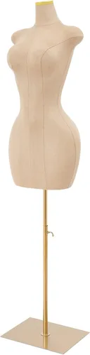 Miniatura 5 de Torso modelo de vestido femenino, 59 a 83 pulgadas de altura ajustable, formas de ropa de cuerpo de maniquí con base cuadrada de metal, soporte