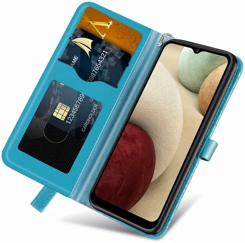 Miniatura 2 de Funda tipo cartera para Samsung Galaxy A13 5G, Samsung A04S, piel sintética de alta calidad con diseño de árbol en relieve [atril]