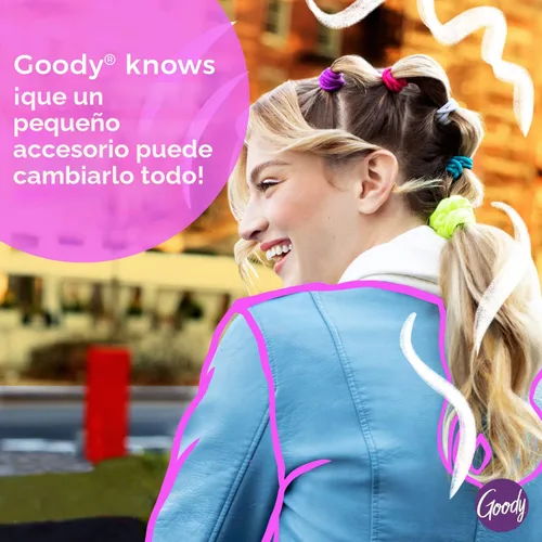 Miniatura 6 de Goody Ouchless Elásticos para Cabello Sin Costuras, 8 Unidades, Negro, Sujeción Suave Sin Daños, Sin Enganches ni Tirones, Para Todas las Ocasiones