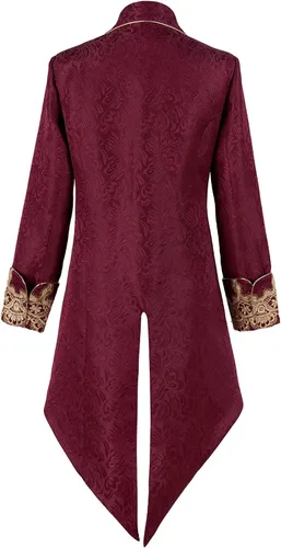 Miniatura 3 de Chaqueta medieval para hombre, bordado, vintage, gótico, steampunk, esmoquin