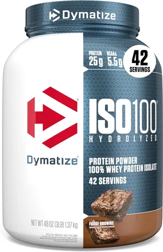 Miniatura 17 de Dymatize x Dunkin' Glazed Donut ISO100 Proteína de suero en polvo, 0.88 oz de proteína, 0.19 oz de BCAA, 120 Cal., Sin gluten, 0.04 oz de grasa