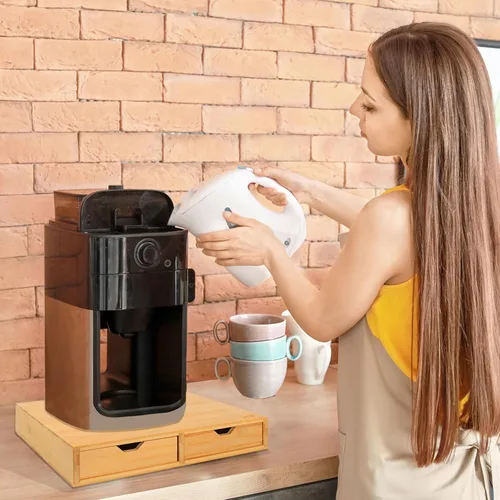 Miniatura 2 de HTB Soporte para tazas K compatible con tazas K, soporte para cápsulas de café con capacidad para 30 tazas, organizador de tazas K, cajón de 2.