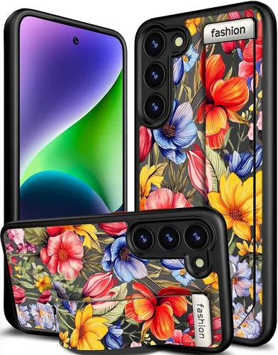 Miniatura 108 de Compatible para Samsung Galaxy S23 Funda Bonita con Correa Soporte Dedo Kickstand, Fundas de Silicona Geniales de Diseñador Funda Cover - Mariposa