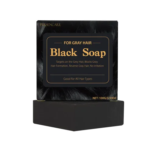 Barra de champú negro para cabello gris, aceite de ricino nutritivo e hidratante, cubierta gris natural para hombres y mujeres, limpieza de cuidado