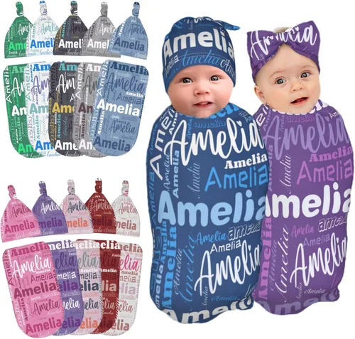 Miniatura 17 de Manta personalizada para bebé con capucha para niña y niño con nombre Mantas personalizadas para bebés para niñas y niños con nombre Artículos