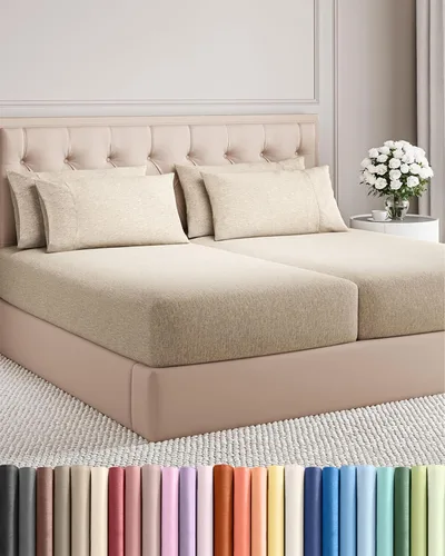 Miniatura 40 de Juego de sábanas Queen de 6 piezas, sábanas tamaño Queen, ropa de cama suave de lujo de hotel, refrescante, cómoda y transpirable, 1 encimera, 1 26