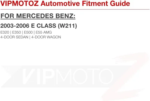 Miniatura 6 de VIPMOTOZ Luces de marcador laterales LED delanteras compatibles con Mercedes Benz W211 Clase E E320 E350 E500 E55 AMG carcasa cromada lente
