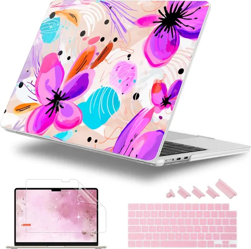 Miniatura 17 de Funda para MacBook Air 2026/2025/2024/2023 de 15 pulgadas M5 A3448/M4 A3241/M3 A3114/M2 A2941, elegante funda protectora rígida para MacBook Air