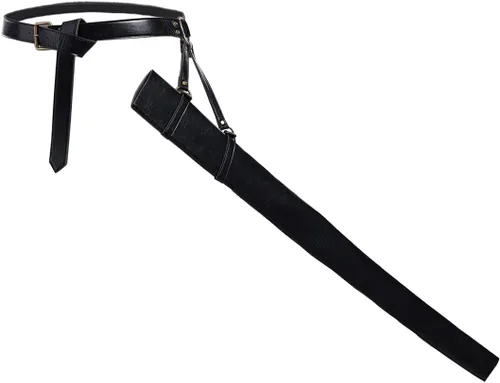 Miniatura 28 de BLESSUME Cinturón medieval de caballero con espada rana funda de estoque, soporte de vaina de estoque, 1 unidad