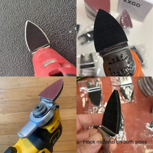 Miniatura 2 de XXGO Juego de 52 almohadillas de lijado oscilantes para dedos, compatibles con Bosch, Chicago, Craftsman, Dremel, Fein, Harbor Freight, Makita