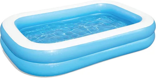 Miniatura 12 de Bestway 54006 Piscina inflable rectangular familiar, 103.1 x 68.9 x 20.1 in, azul/blanco