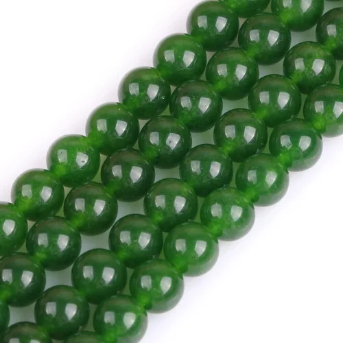 JOE FOREMAN Cuentas redondas de piedra natural de jade de Taiwán verde de 0.315 in para fabricación de joyas, cuentas de 15 pulgadas, piedras Jade