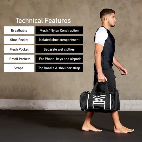 Miniatura 3 de Elite Sports Bolsa de lona para boxeo, gimnasio, MMA, BJJ, equipo de Jiu Jitsu, bolsa de boxeo atlética para gimnasio
