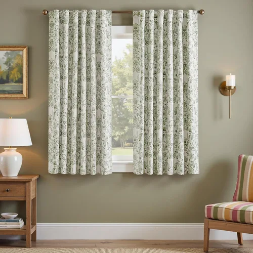 jinchan Cortinas opacas florales para dormitorio, sala de estar, 63 pulgadas de largo, cortinas de granja para oscurecer la habitación, cortinas