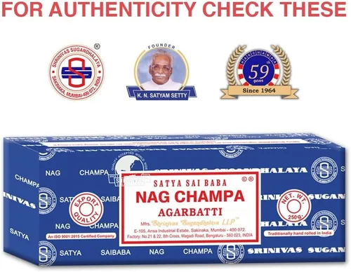 Miniatura 3 de Sai Baba Nag Champa, incienso, Madera, 1 Unidad