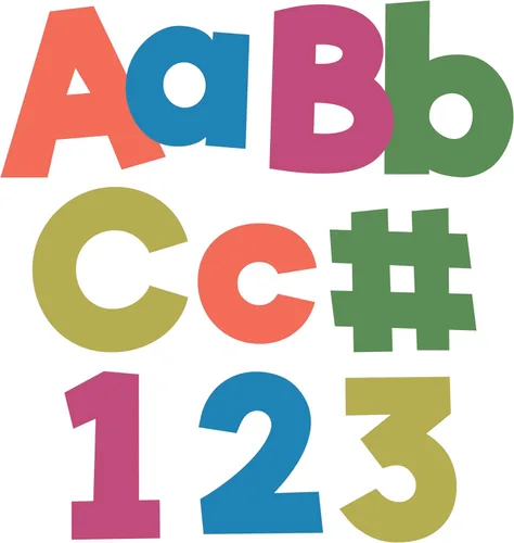 Miniatura 12 de Carson Dellosa 152 Piezas Letras Coloridas de Pizarra para Tablón de Anuncios de 4 Pulgadas para Aula, Letras del Alfabeto en Mayúsculas, Números