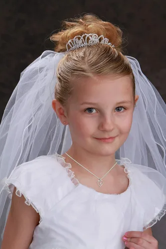 Miniatura 2 de Collar de plata de ley para niña con forma de cruz de baile