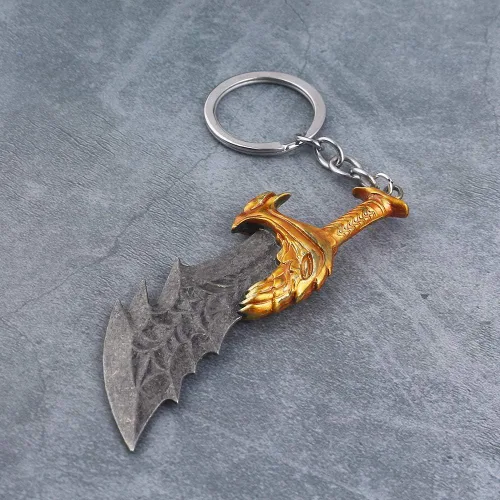 Miniatura 7 de SONGCHANGJEWELRY Game God of War Llaveros Kratos Blades of Chaos Cosplay Metal Llavero Cuchillas del Caos Regalos Hombres Adolescentes
