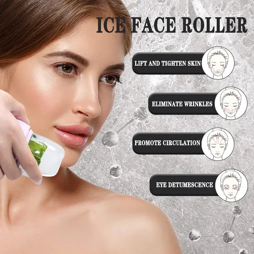 Miniatura 7 de Rodillo de hielo masajeador para mejorar el brillo, rodillo de hielo para ojos y cuello, acondicionamiento natural y cuidado de la piel, molde