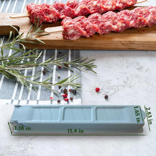 Miniatura 2 de Molde para Hacer Kebab Plástico Prensa para Pinchos de Carne Herramienta para Hacer Kebab Barbacoa (Gris)