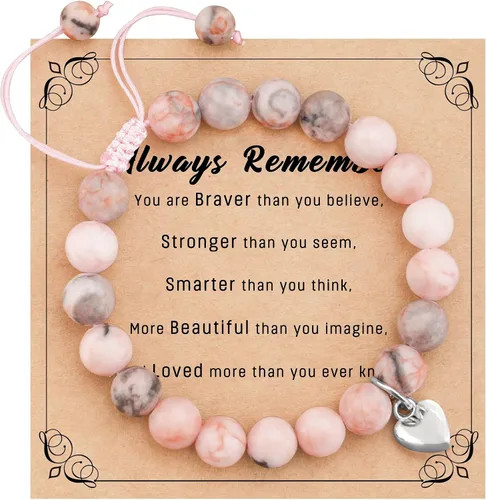 NANOOER Regalos para adolescentes y niñas, con texto en inglés You Are Braver Stronger Smarter Than You Think, pulseras inspiradoras para