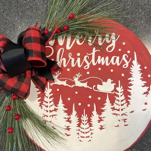 Miniatura 8 de Plantillas de Navidad para pintar sobre madera de 12" Plantilla de Feliz Navidad Plantillas de vacaciones Plantillas de dibujo para colgar