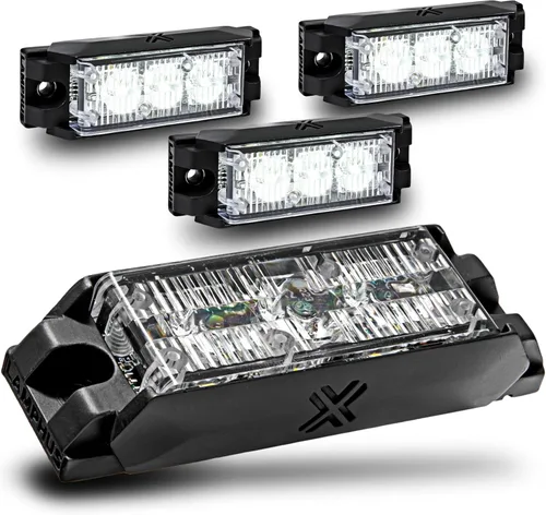 Miniatura 15 de LAMPHUS NanoFlare - Luz de advertencia estroboscópica de 5 pulgadas y 6 W, color blanco ámbar, luz de advertencia estroboscópica para parrilla