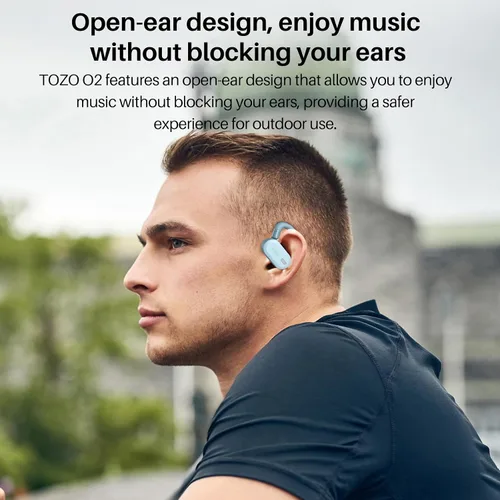 Miniatura 3 de TOZO O2 Auriculares Inalámbricos True Open Ear Ligeros con Ajuste Multi-Ángulo, Auriculares Bluetooth 5.3 con Diseño de Doble Eje para Comodidad Azul