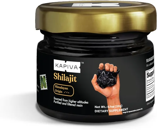 Miniatura 9 de Kapiva Resina Shilajit del Himalaya 100% pura, de alta potencia para hombres y mujeres, 40 porciones de 500 mg 80+ minerales traza, hasta un 70%