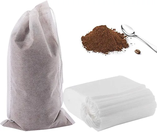 Miniatura 8 de YQL Filtro de café frío, 50 bolsas de café de 4 x 6 pulgadas sin ensuciar, bolsas de malla desechables para preparar té o café frío