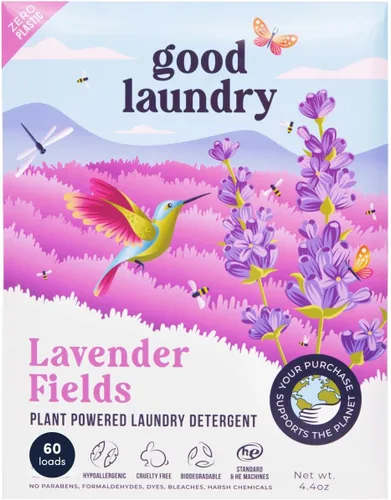 Miniatura 9 de Good Laundry Hojas de detergente – Flowers of Paradise perfumadas (60 cargas) – Hojas de detergente ecológicas para ropa, hipoalergénicas, sin