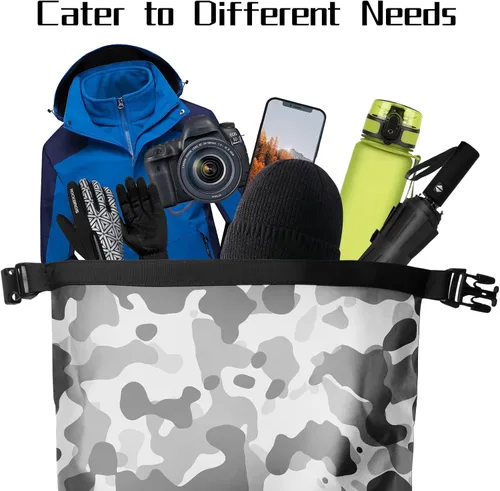 Miniatura 3 de Mochila impermeable para hombres y mujeres – Mochila flotante enrollable para kayak, rafting, canotaje, playa (negro)